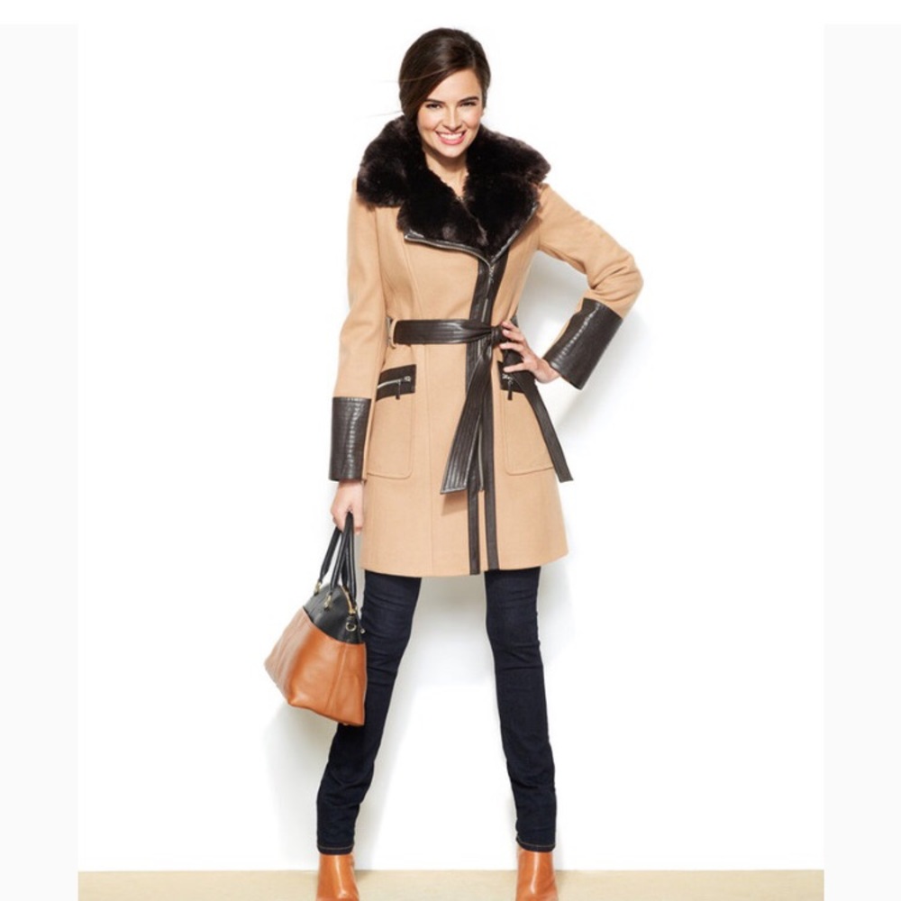 Via Spiga Faux Leather Faux Fur  size 8 or Medium
